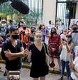 Manifestantes protestam em solidariedade a artistas dissidentes em frente do Ministério da Cultura de Cuba, em Havana
27/11/2020
REUTERS/Alexandre Meneghini  Foto: Reuters