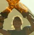 Milla Jovovich durante as gravações de Monster Hunter  Foto: Divulgação/Sony Pictures