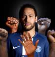 Neymar foi da rejeição da própria negritude à liderança na guerra contra o racismo  Foto: Fotomontagem: Blog Sala de TV