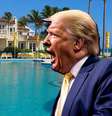 Trump quer vencer no grito a guerra contra quem tenta impedi-lo de morar em Mar-a-Lago  Foto: Trump quer vencer no grito a guerra contra quem tenta impedi-lo de morar em Mar-a-Lago / Fotomontagem: Blog Sala de TV