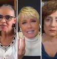 Angélica, Marina Silva, Xuxa, Miriam Leitão e Renata Vasconcellos em cenas de 'Cartas para Eva'  Foto: Reprodução de 'Cartas para Eva' (2021) / Globoplay / Estadão