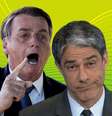 Apesar da fala calma, Bolsonaro destilou sentimentos pesados contra o ‘inimigo’ Bonner  Foto: Fotomontagem: Blog Sala de TV