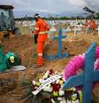 Cemitério Parque Tarumã, em Manaus
 8/1/ 2021 REUTERS/Bruno Kelly   Foto: Reuters