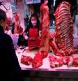 Açougue em Pequin, na China; importações de carne do país atingiram recorde em 2020
REUTERS/Tingshu Wang  Foto: Reuters