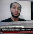 Iyad Hajoj conversa com Aline Midlej: depoimento comovente em dia de cobertura especial sobre a trágica situação nos hospitais de Manaus  Foto: Reprodução