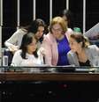 Parte da bancada feminina da Casa; para cientista político, interesses das siglas contam mais que questão de gênero ou outra pauta de identidade  Foto: Jonas Pereira / Agência Senado / Estadão Conteúdo