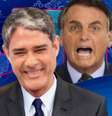 A seu modo, sem confronto direto, Bonner tem respondido aos ataques de Bolsonaro  Foto: Fotomontagem: Blog Sala de TV 