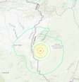Terremoto de magnitude 5,7 foi registrado nos arredores de Layhem, Guiana, próximo à fronteira com Roraima.  Foto: Reprodução/USGS / Estadão Conteúdo