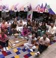 Casa do BBB durante o jogo da discórdia, na segunda, 1 de fevereiro  Foto: TV Globo / Reprodução
