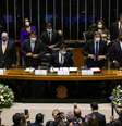 Bolsonaro, Pacheco e Lira na abertura dos trabalhos legislativos no ano
03/01/2021
REUTERS/Adriano Machado  Foto: Reuters