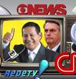 Mourão faz sucesso entre jornalistas políticos enquanto Bolsonaro coleciona inimigos na imprensa  Foto: Fotomontagem: Blog Sala de TV 