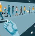 Ilustração de pessoas na fila para vacina  Foto: BBC News Brasil