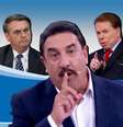 Ratinho puxa o tapete de Bolsonaro e pode desagradar a Silvio Santos ao fazer alusão a um golpe militar no País  Foto: Fotomontagem: Blog Sala de TV 