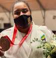 Maria Suelen Altheman ficou com o bronze em Israel  Foto: Divulgação/ CBJ / Estadão