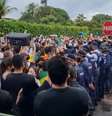 Manifestação em frente a casa de Ibaneis Rocha, governador do Distrito Federal  Foto: Reprodução/Facebook