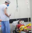 Pacientes com Covid-19 em área improvisada em hospital, em Brasília
8//3/2021 REUTERS/Ueslei Marcelino  Foto: Reuters