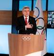 Presidente do COI, Thomas Bach, em Lausanne
 10/3/2021    Greg Martin/COI/Divulgação  Foto: Reuters