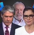O ‘JN’ de William Bonner e Renata Vasconcellos preferiu não repercutir as provocações de Lula  Foto: Fotomontagem: Blog Sala de TV