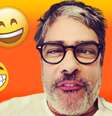 Fotomontagem com um dos posts mais populares no Instagram de Bonner, com mais de 200 mil curtidas: uma careta a la Jerry Lewis  Foto: Fotomontagem
