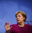Chanceler alemã, Angela Merkel, faz declaração após videoconferência de líderes da UE em Berlim, Alemanha.
25/03/2021 Michael Kappeler/Pool via REUTERS  Foto: Reuters