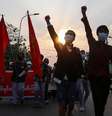 Myanmar tem protestos diários contra o golpe militar de 1º de fevereiro  Foto: EPA / Ansa - Brasil