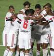 São Paulo fez uma grande partida e goleou o São Caetano (Foto: Reprodução/Twitter)  Foto: LANCE!