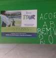 Muro do Palmeiras é pichado com cobranças a Abel Ferreira, Galiotte e jogadores.  Foto: Reprodução/Twitter / Estadão