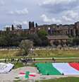 Comemoração do 'Natal de Roma' no Circo Máximo, na área arqueológica da capital italiana  Foto: ANSA / Ansa - Brasil