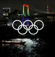 Ponte Rainbow Bridge e Torre de Tóquio são iluminadas com cores das Olimpíadas.  14/4/2021.   REUTERS/Issei Kato     Foto: Reuters