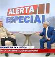 Bolsonaro abriu espaço na agenda em Manaus para participar da atração de Sikêra Jr., defensor do bolsonarismo  Foto: Reprodução/TV