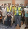 Representantes da Federação Internacional dos Trabalhadores em Transporte (ITF) embarcaram no Ever Given na semana passada para verificar a saúde e o bem-estar da tripulação  Foto: ITF / BBC News Brasil