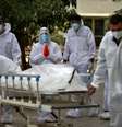 Parentes de vítima da Covid-19 acompanham enquanto profissionais de saúde empurram marca com corpo em Ahmedabad, na Índia
08/05/2021 REUTERS/Amit Dave  Foto: Reuters