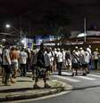 Torcida do Santos protesta pela má campanha do time na temporada  Foto: Jota Erre/Photo Premium / Gazeta Press