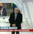 Datena ao dar o ‘furo’ sobre a piora no estado de saúde de Bruno Covas  Foto: Reprodução