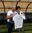 Bruno Covas e o filho Tomás, apaixonados pelo time santista  Foto: 