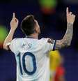 Messi em disputa entre Argentina e Paraguai em 12/11/2020   Foto:  Juan Ignacio Roncoroni 