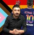 O militante Agripino Magalhães e Neymar com o uniforme ‘gay-friendly’ do PSG: “Ele quer limpar a barra”  Foto: Fotomontagem: Blog Sala de TV