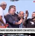 Pazuello apareceu sem máscara em ato de Bolsonaro  Foto: Reprodução/CNN