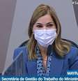 Mayra Pinheiro depõe à CPI da Covid  Foto: Reprodução/TV Senado / BBC News Brasil