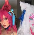 Samanta Bravin em cosplays de Ahri, de League of Legends  Foto: Instagram/samantabravin / Reprodução