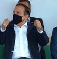 O governador João Doria nesta sexta, 28, durante bate-boca com a deputada Carla Zambelli  Foto: Reprodução/Governo SP / Estadão
