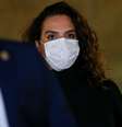 Luana Araújo chega ao Congresso para depor na CPI da Covid  Foto: Adriano Machado / Reuters