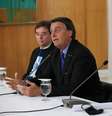 Jair Bolsonaro ao lado de Osmar Terra  Foto: Marcos Corrêa / PR