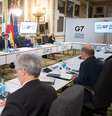 Reunião do G7  Foto: Rousseau/PA Wire/Pool / Reuters