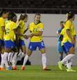 Seleção Brasileira Feminina em jogo amistoso  Foto: Célio Messias / Gazeta Press