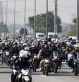 Presidente Jair Bolsonaro lidera manifestação com motocicletas em São Paulo. 12/6/2021. REUTERS/Avener Prado  Foto: Reuters