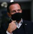 Governador de São Paulo, João Doria, durante entrevista no Palácio dos Bandeirantes. 20/4/2021. REUTERS/Amanda Perobelli  Foto: Reuters