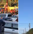 Policiais armaram base da operação num posto de gasolina em Edilândia  Foto: Mathias Folha/Arquivo Pessoal / BBC News Brasil
