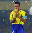 Cafu foi o capitão do pentacampeonato mundial da Seleção Brasileira (Foto: Antonio Scorza/AFP)  Foto: LANCE!