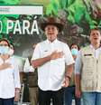 Jair Bolsonaro participa da cerimônia em Marabá, no Pará  Foto: Palácio do Planalto